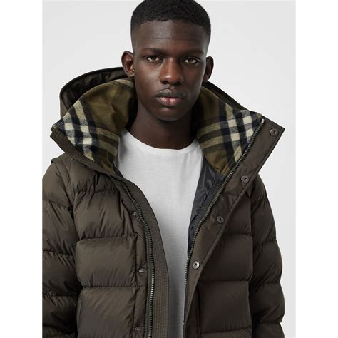 burberry archive logo down filled hooded puffer jacket|Burberry detachable puffer jacket.